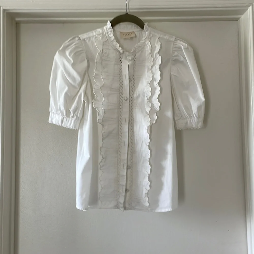 ♦️SOLD♦️Sezane ruffle top - Picture 2 of 5